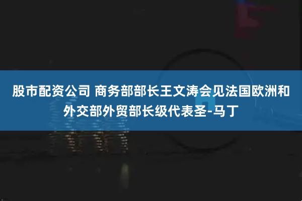 股市配资公司 商务部部长王文涛会见法国欧洲和外交部外贸部长级代表圣-马丁